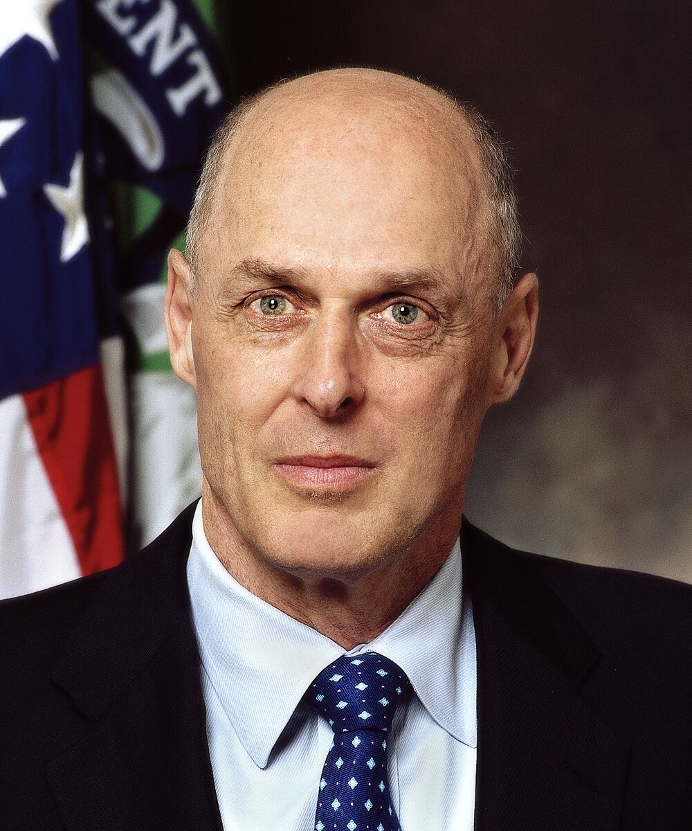 Henry Paulson in dark suit, official Treasury portrait