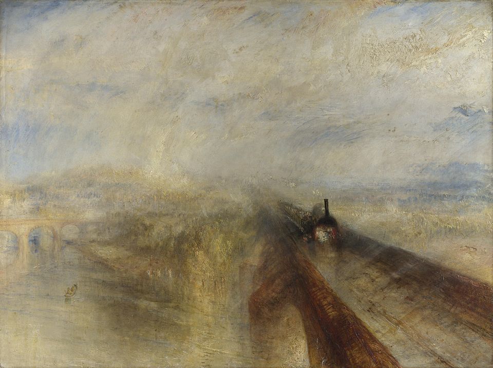 J.M.W. Turner painting Rain, Steam and Speed - The Great Western Railway