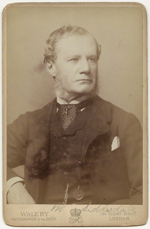 Studio photograph of William Lidderdale in formal Victorian dress